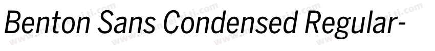 Benton Sans Condensed Regular字体转换